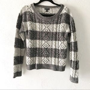 Fang | Gray & Charcoal Wide Stripe Sweater